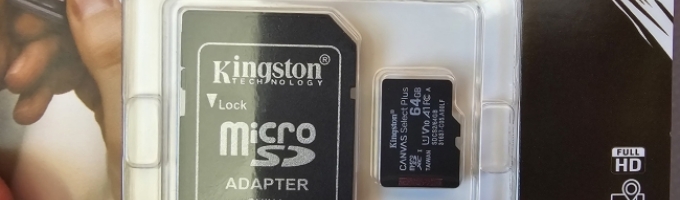 MicroSD con Adattatore Kingston da 64 Giga